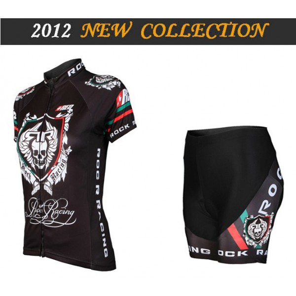 2012 Damen rock racing Radbekleidung Radtrikot Kurzarm und Fahrradhosen Kurz