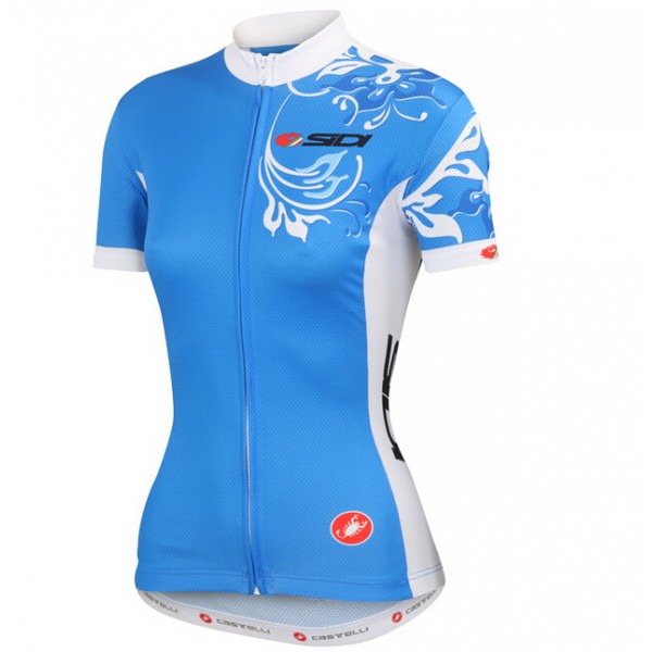 2015 SIDI Damen blau Radtrikot Kurzarm