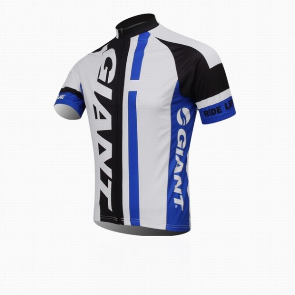 2014 Giant Radtrikot Kurzarm Schwarz Weiß Blau