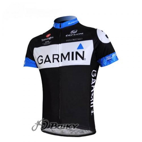 Garmin Barracuda Cervelo Pro Team Radtrikot Kurzarm Schwarz Weiß