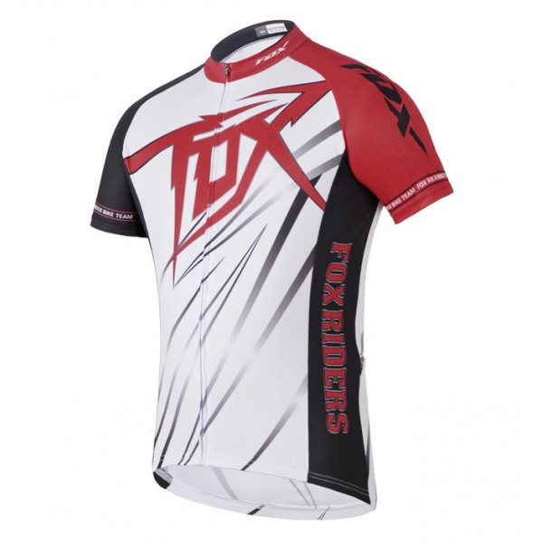 2014 Fox Bike Team Radtrikot Kurzarm Weiß Rot