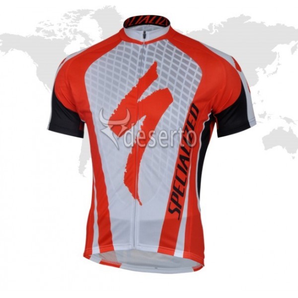 2013 Specialized Radtrikot Kurzarm Weiß Rot Schwarz