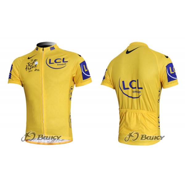 2011 Tour de France Radtrikot Kurzarm Gelbes Trikot
