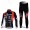 MHW Cube Racing Team Radbekleidung Satz Fahrradtrikot Langarm und Lang Radhose Rot Schwarz