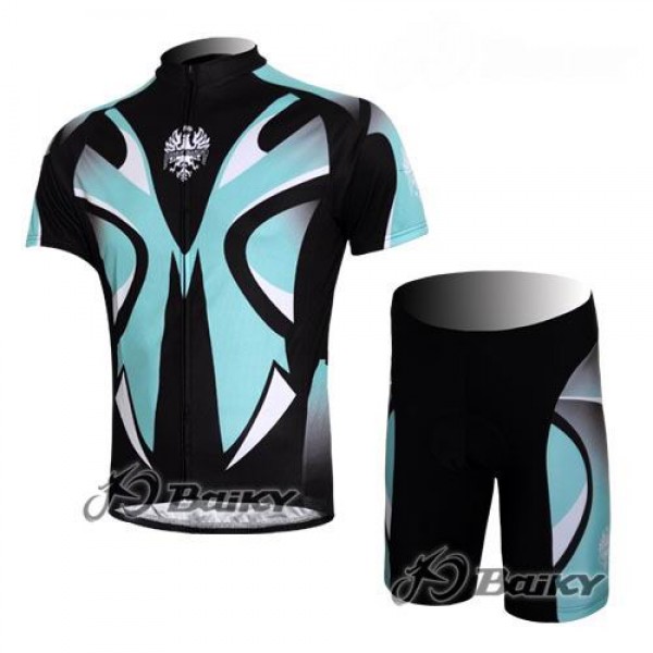 Bianchi Pro Team Radtrikot Kurzarm Kurz Radhose Kits Schwarz Blau