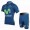 2013 Movistar Team Radtrikot Kurzarm und Kurz Radhose Kits Blau
