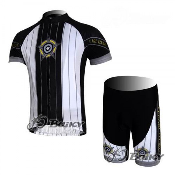 Pearl Izumi Pro Team Radbekleidung Radtrikot Kurzarm und Fahrradhosen Kurz Weiß Schwarz