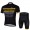 2013 Livestrong Radtrikot Kurzarm und Kurz Radhose Kits Schwarz Gelb