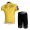 Tour de France 2011 Radbekleidung Radtrikot Kurzarm und Fahrradhosen Kurz Gelbes Trikot