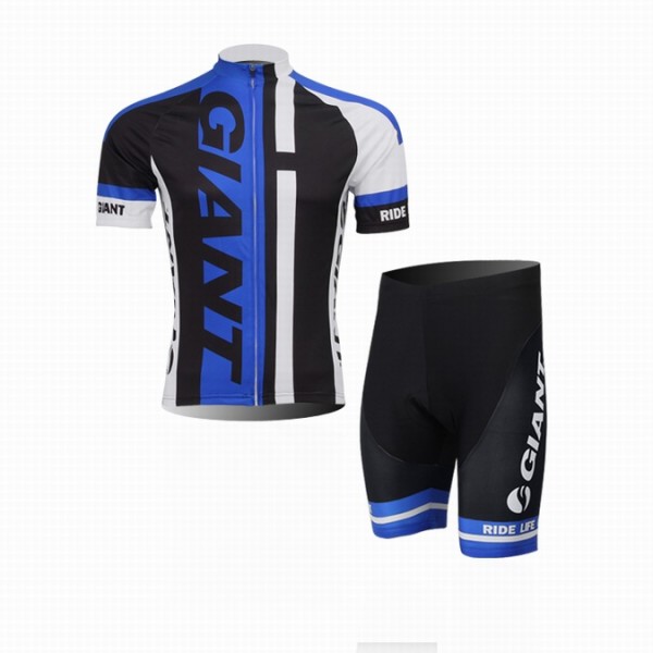 2014 Giant Radbekleidung Radtrikot Kurzarm und Fahrradhosen Kurz Schwarz Blau