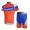Rabobank Pro Team Radbekleidung Radtrikot Kurzarm und Fahrradhosen Kurz Orange Blau
