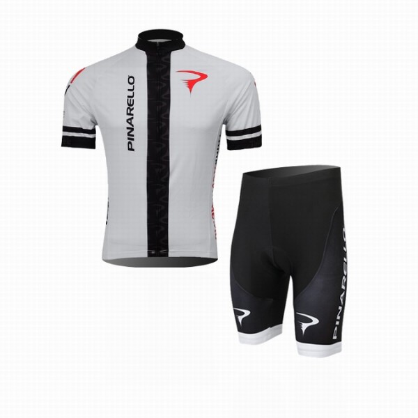 2014 Pinarello Radbekleidung Radtrikot Kurzarm und Fahrradhosen Kurz Schwarz Weiß