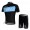 SKY Pro Team Radbekleidung Radtrikot Kurzarm und Fahrradhosen Kurz Schwarz Blau