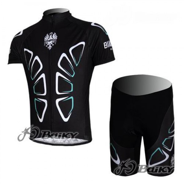 Bianchi Pro Team Radtrikot Kurzarm Kurz Radhose Kits Schwarz