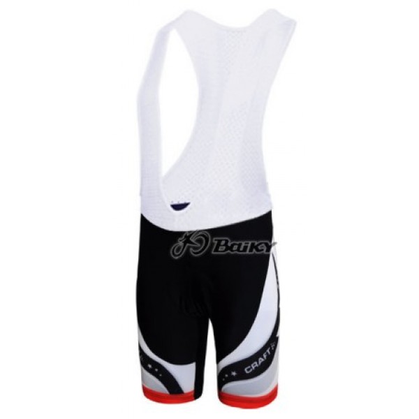 Craft Pro Team Kurz Trägerhose Grau Weiß