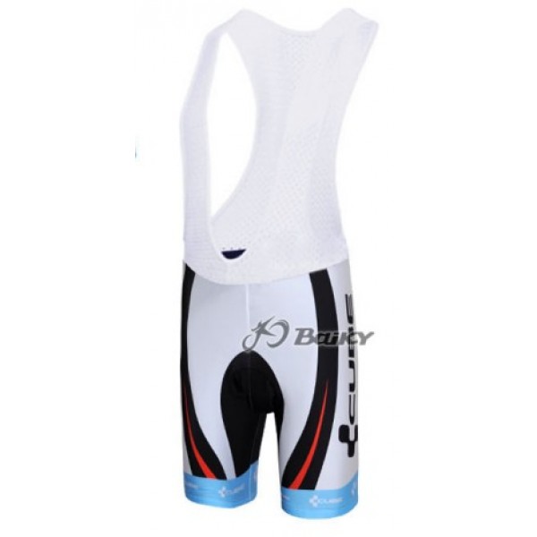 Cube Fintro Pro Team Kurz Trägerhose Weiß Rot