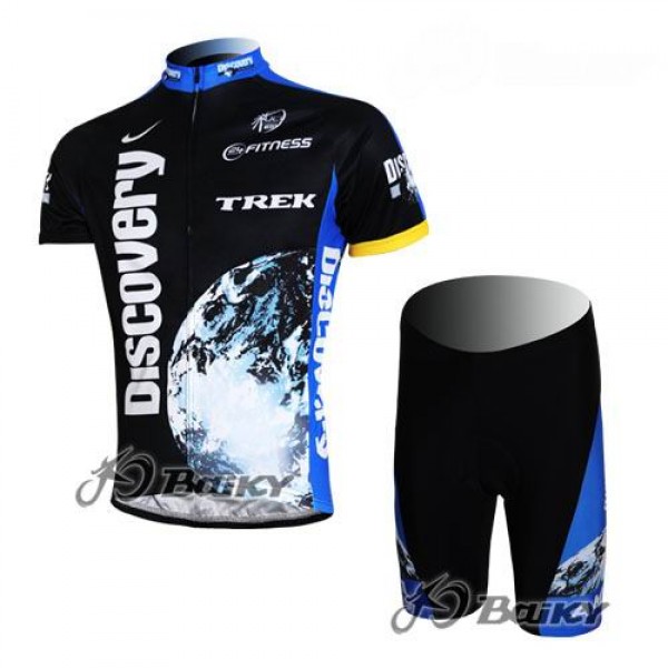 Discovery Channel Trek Pro Team Radtrikot Kurzarm Kurz Radhose Kits Schwarz Blau