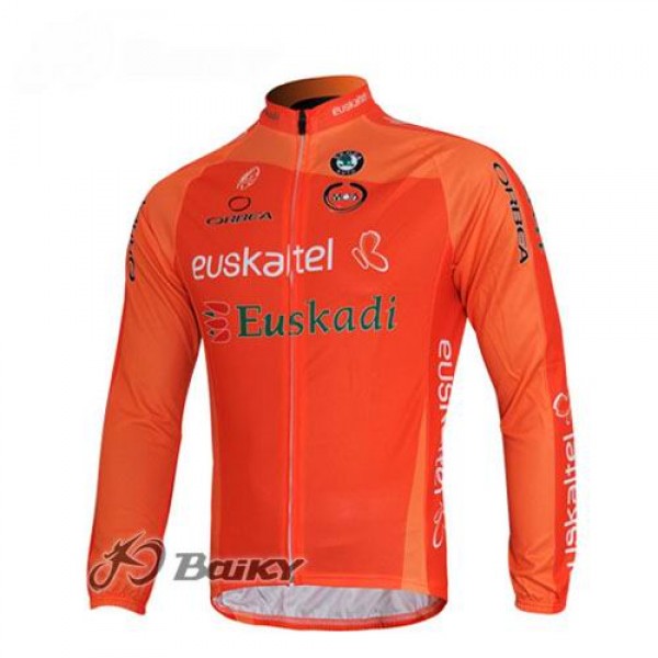 Euskaltel-Euskadi Pro Team Fahrradtrikot Langarm Orange
