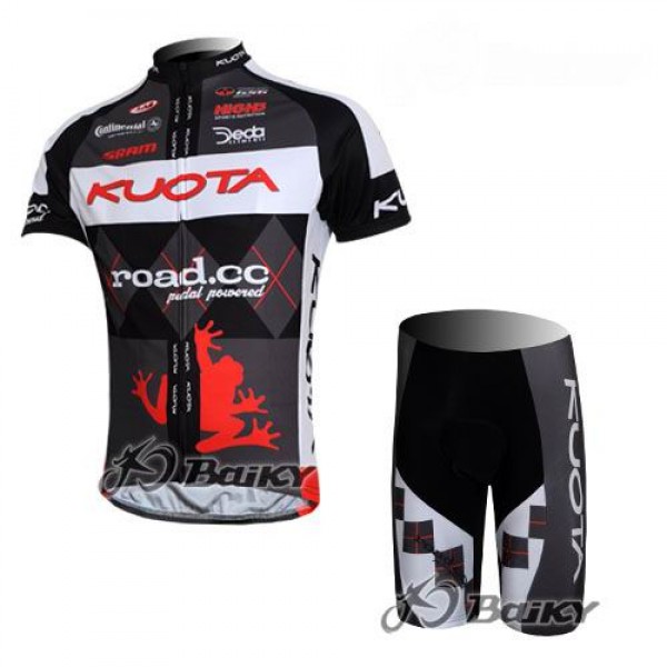 Kuota SRAM Road Pro Team Radtrikot Kurzarm Kurz Radhose Kits Schwarz Weiß
