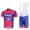 Lampre ISD Pro Team Radtrikot Kurzarm Kurz Trägerhose Kits Blau Rosa