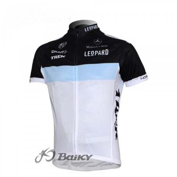 Leopard Trek Pro Team Radtrikot Kurzarm Schwarz Blau Weiß