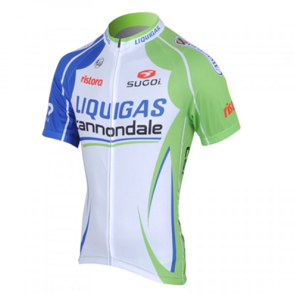 2013 Liquigas Cannondale Pro Team Radtrikot Kurzarm Grün Weiß