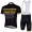 2013 Livestrong Fahrradbekleidung Satz Fahrradtrikot Kurzarm Trikot und Kurz Trägerhose Schwarz Gelb