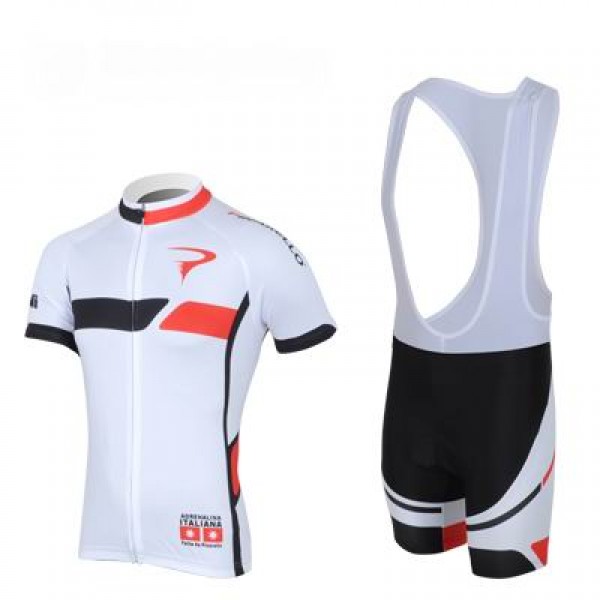 2013 Pinarello Fahrradbekleidung Satz Fahrradtrikot Kurzarm Trikot und Kurz Trägerhose Weiß