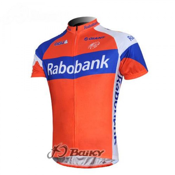 Rabobank Pro Team Radtrikot Kurzarm Orange Blau
