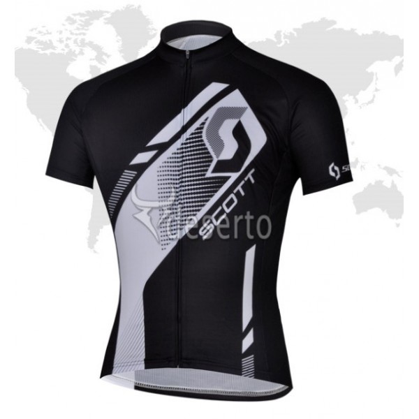 Scott Racing Radtrikot Kurzarm Schwarz 2013
