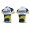 2012 Vacansoleil-DCM Radtrikot Kurzarm Weiß Blau Gelb