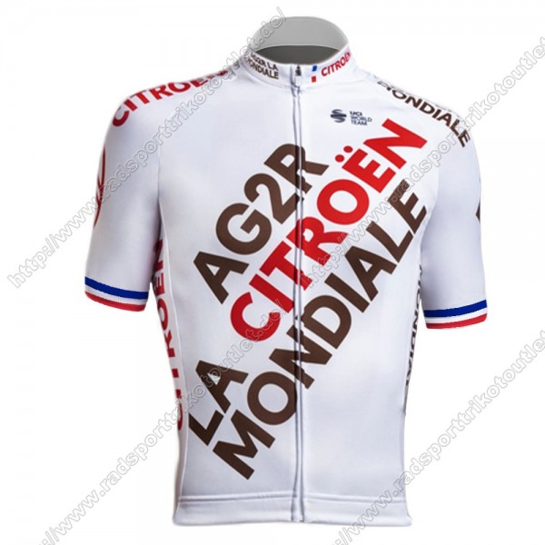 Profiteams Ag2r Mondiale Citroen 2021 France Radbekleidung Satz Trikot Kurzarm+Trägerhosen Set Outl