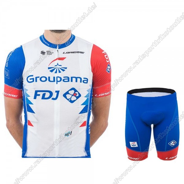 Profiteams Groupama Fdj 2021 Fahrradbekleidung Satz Radtrikot Kurzarm+Radho