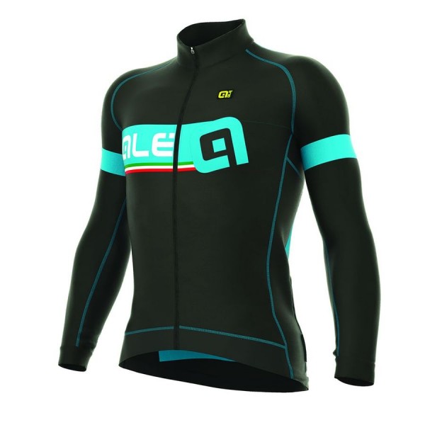 2016 ALE ADRIATICO Radtrikot Langarm-Schwarz LIGHT BLAU