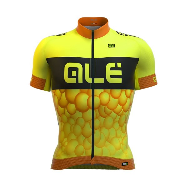 2016 ALE Graphics PRR New Bubbles-Orange Fluo Radtrikot Kurzarm