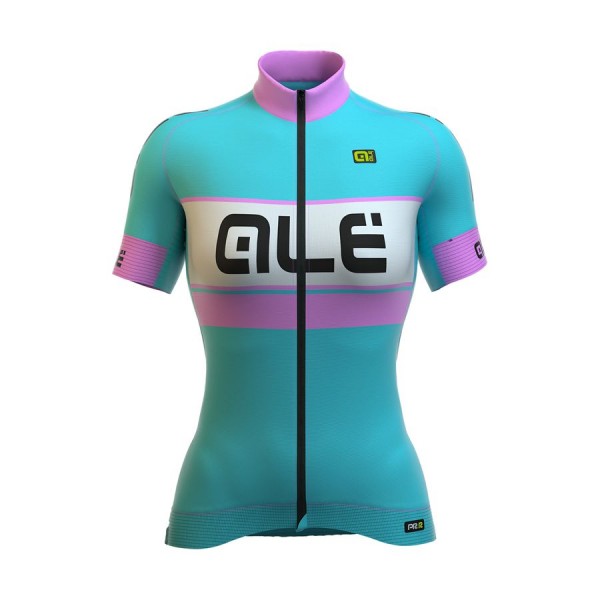 2016 Damen Ale Graphics PRR Bermuda-Turquoise Radtrikot Kurzarm
