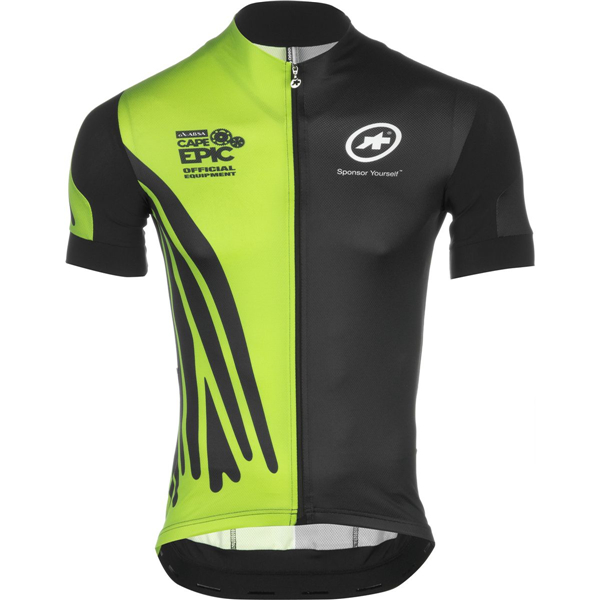 2016 Assos Grün Schwarz Radtrikot Kurzarm