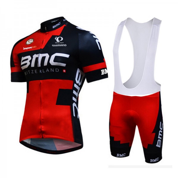 2016 BMC Fahrradbekleidung Satz Fahrradtrikot Kurzarm Trikot und Kurz Trägerhose