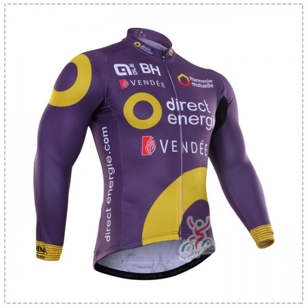 2016 Direct Energie purple Fahrradtrikot Langarm