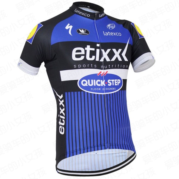 2016 QUICK STEP Pro Radtrikot Kurzarm Blau