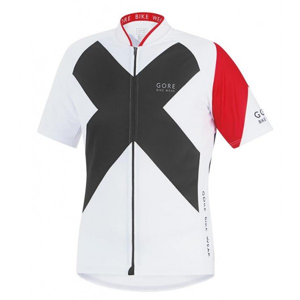 2016 GORE Element X-Road Weiß schwarz Radtrikot Kurzarm