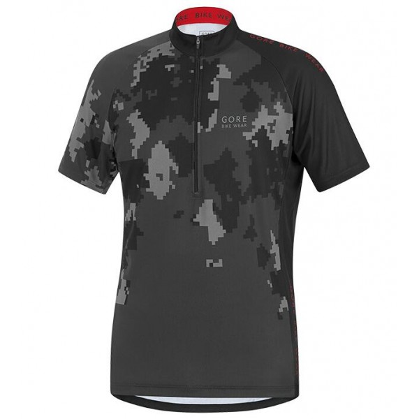 2016 GORE Element Digit Camo anthracite grau Radtrikot Kurzarm