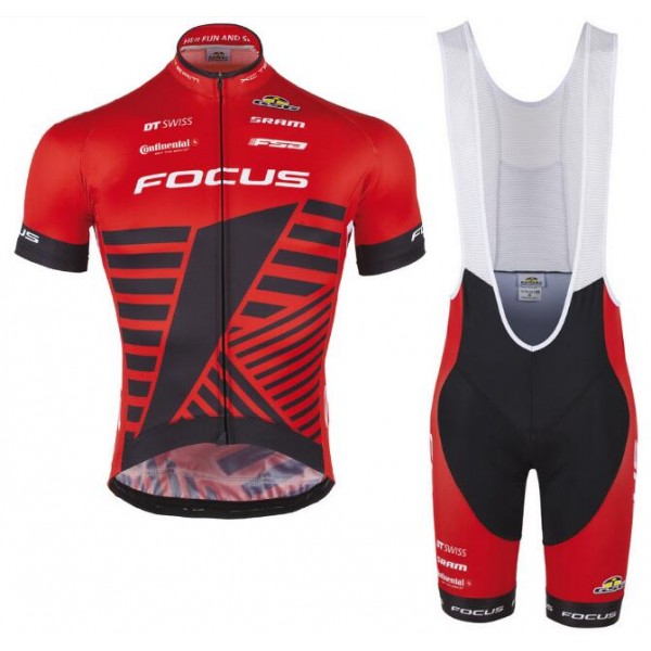 2016 GSG Focus XC Rouge Fahrradbekleidung Satz Fahrradtrikot Kurzarm Trikot und Kurz Trägerhose