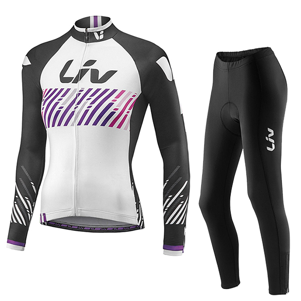 2016 Liv Damen Fahrradbekleidung Radtrikot Satz Langarm und Lange Fahrradhose