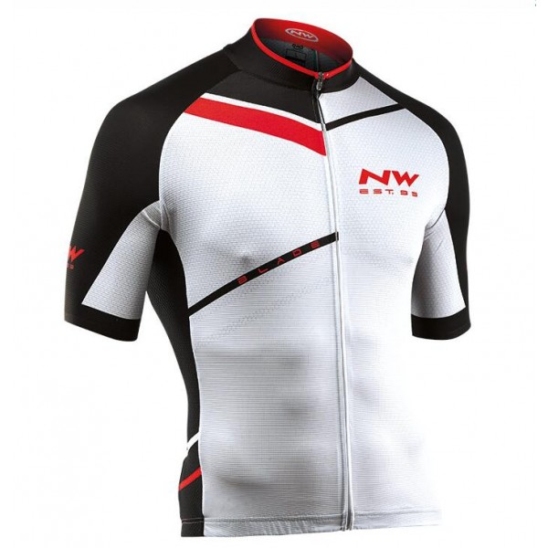 2016 Northwave Weiß schwarz rot Radtrikot Kurzarm