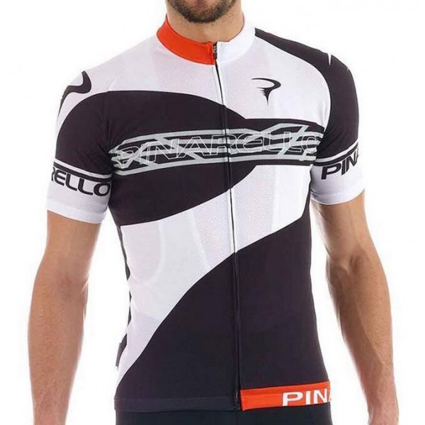 2016 Pinarello Fahrradbekleidung Kurzarm Radtrikot Weiß schwarz