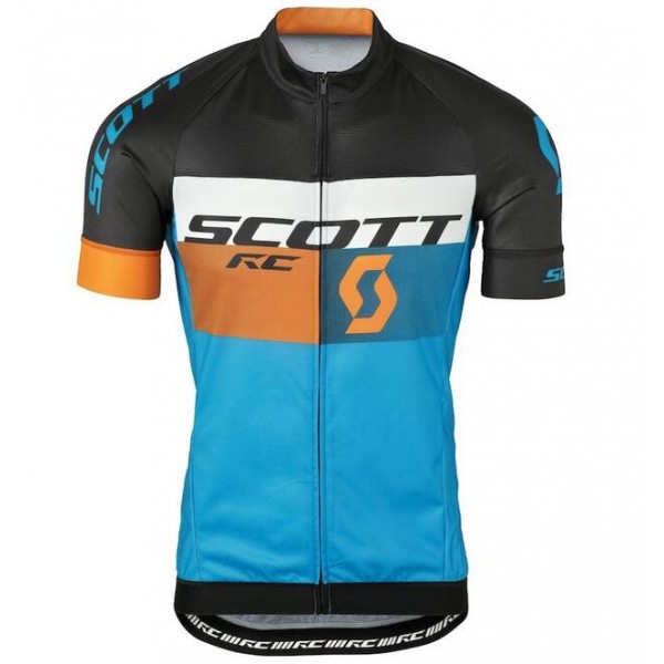 2016 Scott RC schwarz gelb blau Radtrikot Kurzarm