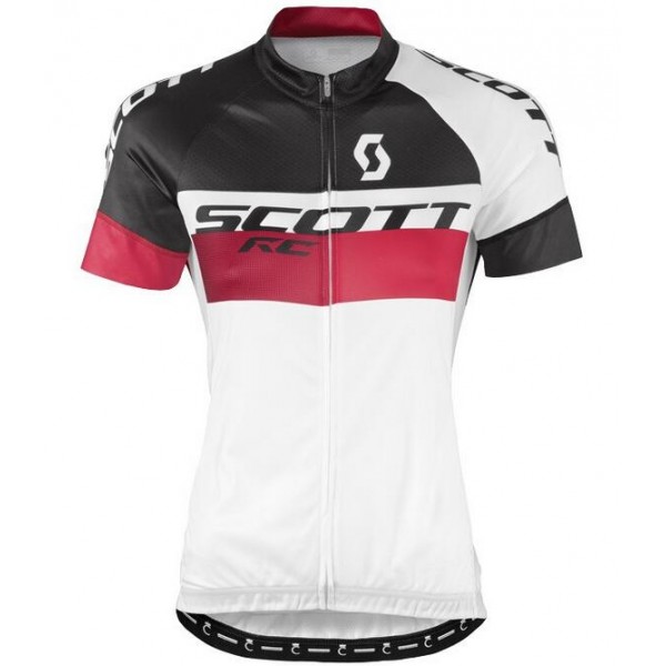 2016 Scott RC Weiß schwarz rot Damens Radtrikot Kurzarm