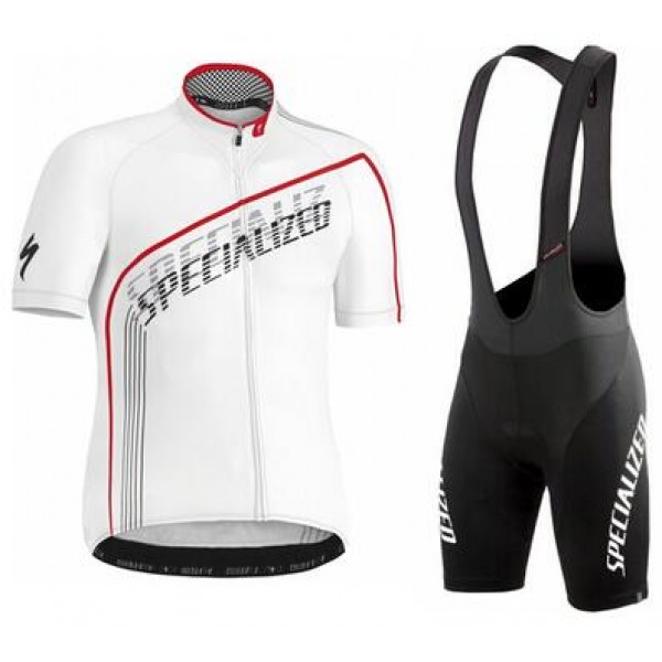 2016 Specialized SL Expert blanc Fahrradbekleidung Satz Fahrradtrikot Kurzarm Trikot und Kurz Trägerhose