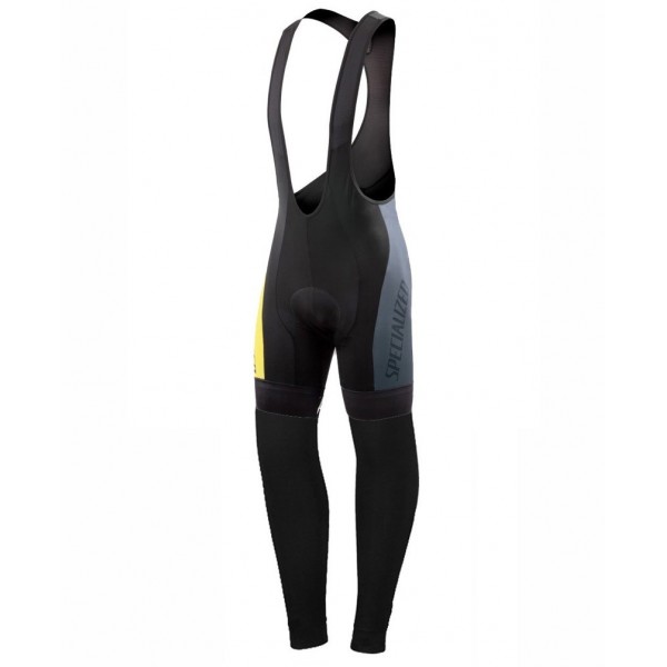 2016 Specialized Pro Team SZK Schwarz-Grau-Gelb Lang Trägerhose